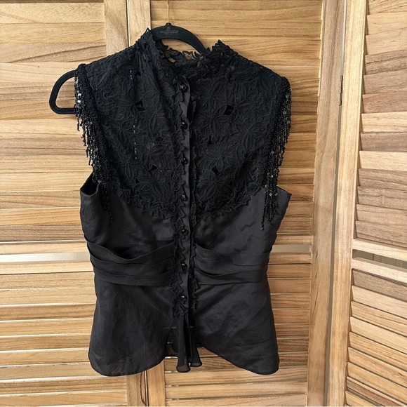 Temperly London Beaded Lace Top Size 10 - Picture 5 of 7